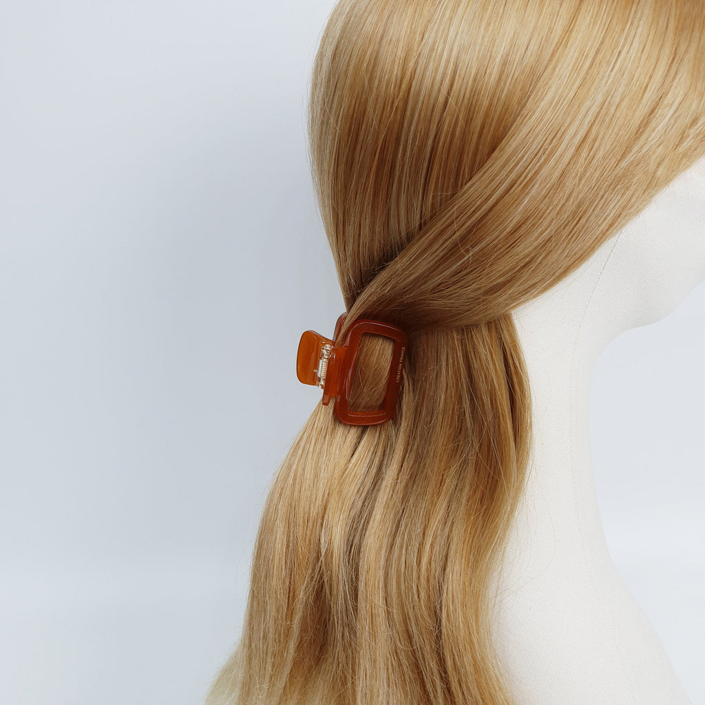 Leopard Square Hair Claw Clip (2.0 Inch) / Tortoise Shell French Hair Pin / Hair Accessory for Woman