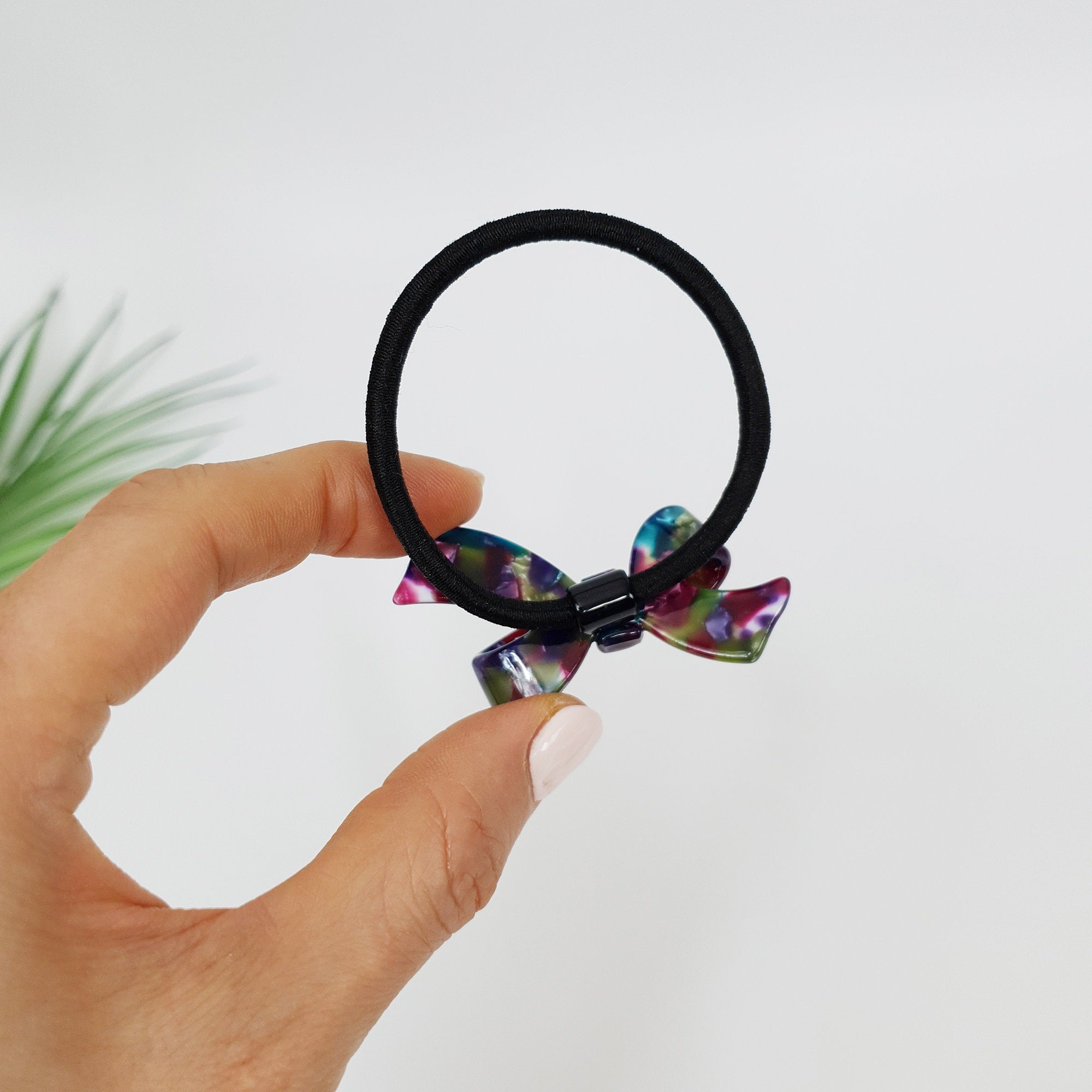 Leopard Aurora Double Ribbon Hair Tie / Cute French Hair Pin / Hair Accessory for Woman / Hair Barrette