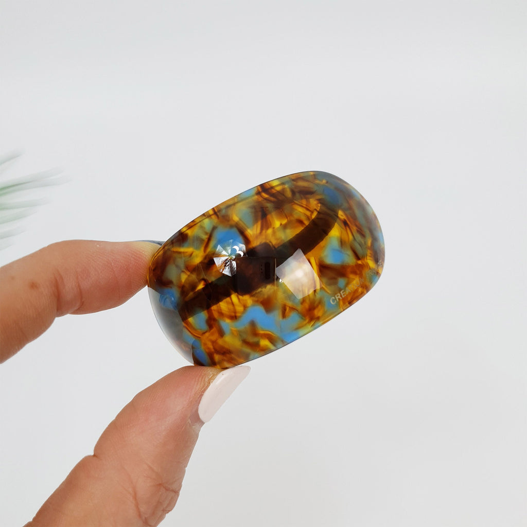 Leopard Round Curve Hair Tie / Tortoise Shell Ponytail Holder / Hair Accessory for Woman / French Hair Tie