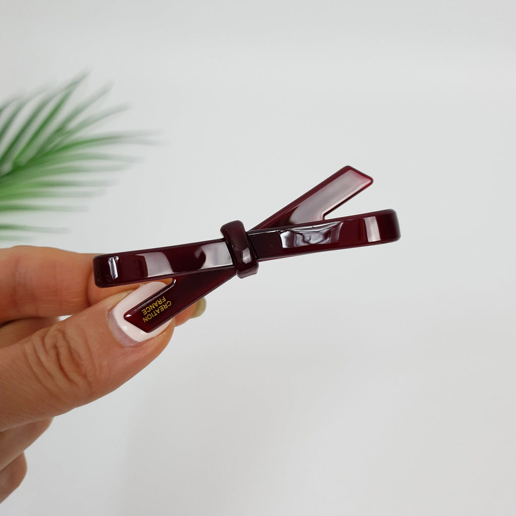 Pure Color Simple Ribbon Hair Claw Clip (2.8 Inch) / Cute French Hair Pin / Alligator Hair Clip for Woman