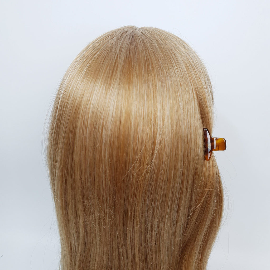Fancy Cap Mini Hair Clip Claw (1.2 Inch) / Tortoise Shell Small French Hair Pin / Hair Barrette for Woman