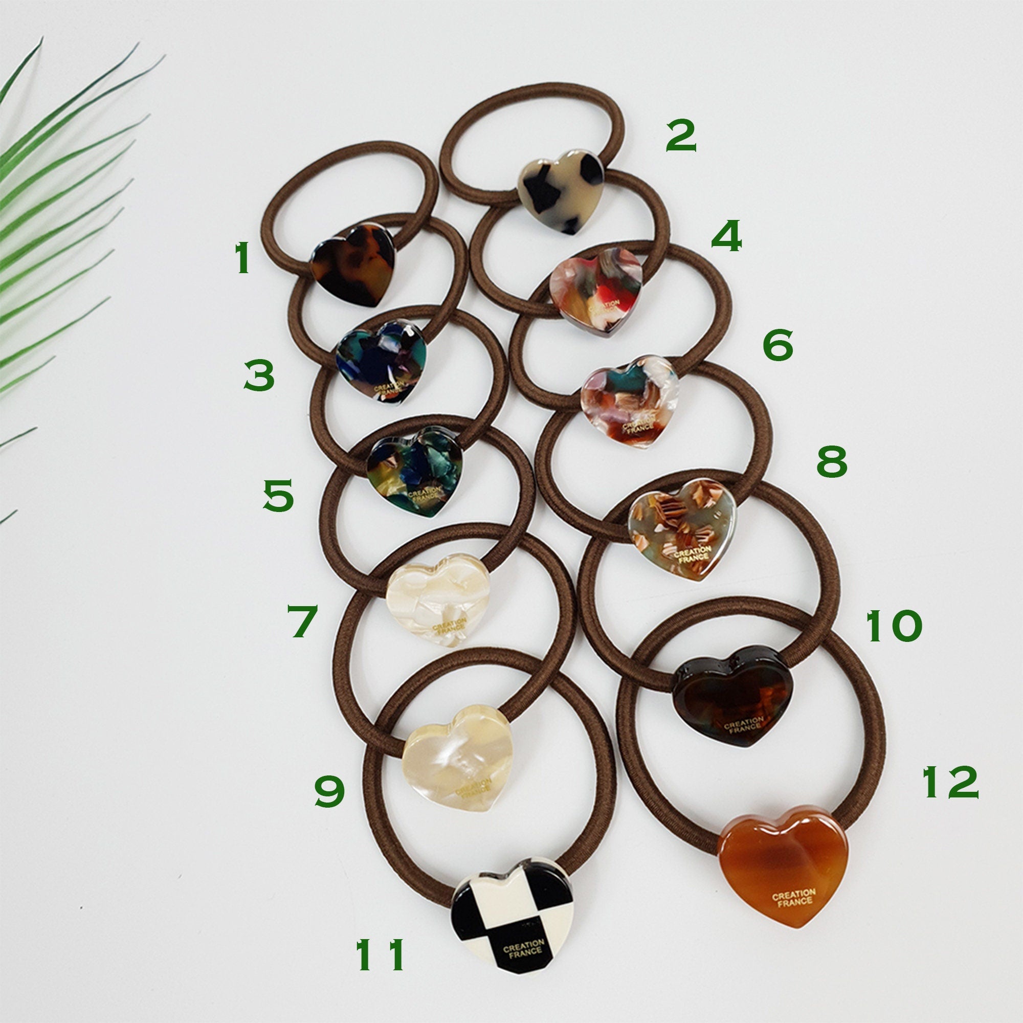 Leopard Shell Cutie Mini Heart Hair Tie / Tortoise Shell Ponytail Holder / Hair Accessory for Woman / French Hair Pin / Hair Scrunchy