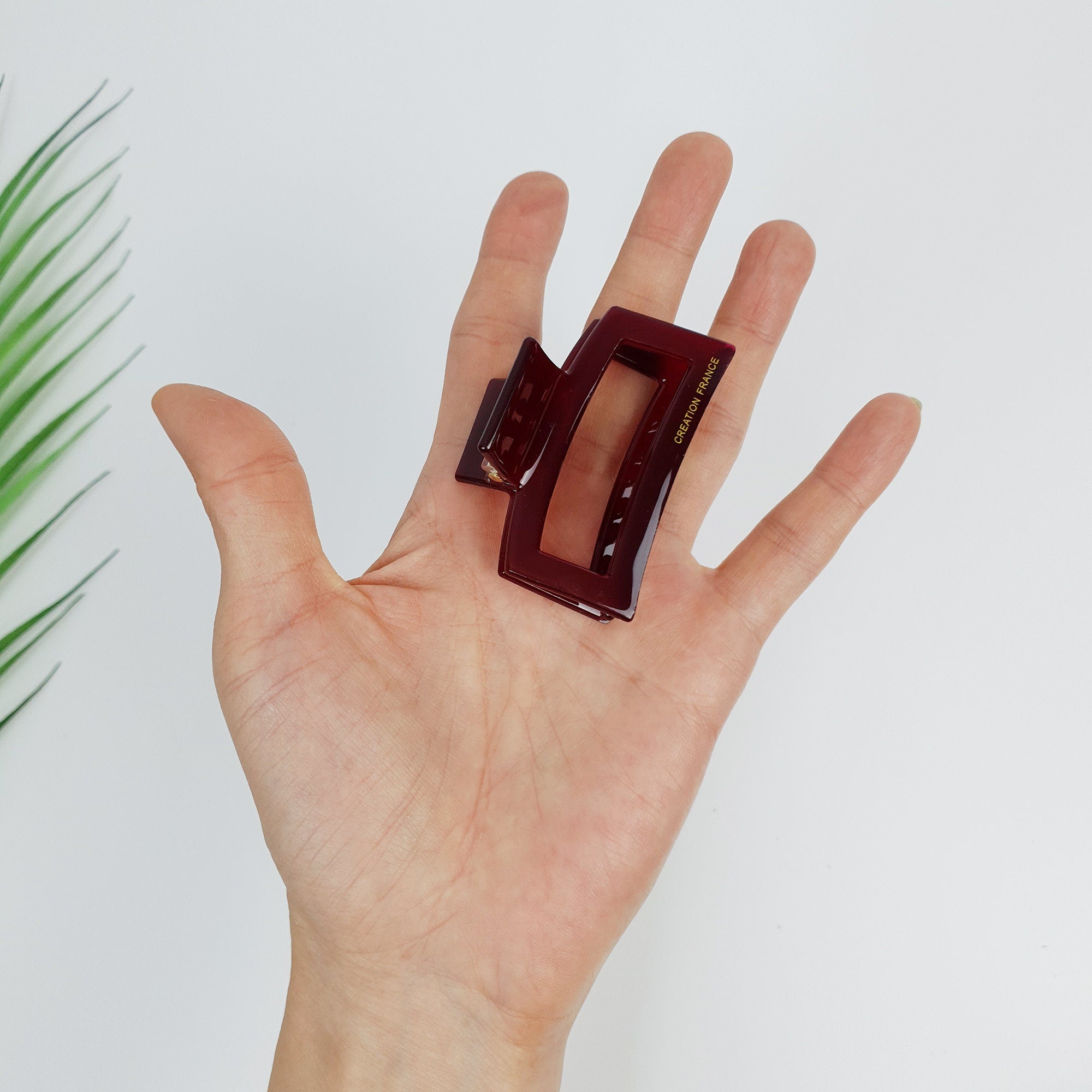 Simple Pure Color Square Hair Claw Clip (2.2 Inch) / Cute French Hair Pin / Hair Accessory for Woman