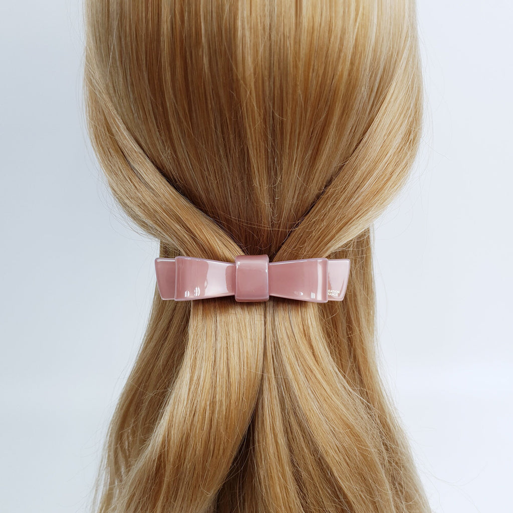Vivid Color Bow Tie Hair Barrette (3.5 Inch) / Fashionable French Hair Pin / Hair Accessory for Woman / Automatic Hair Clip