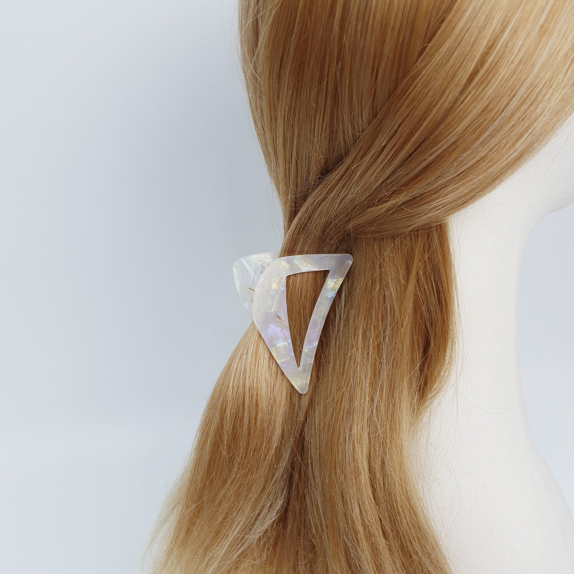 Leopard Triangle Fashion Hair Claw Clip (3.0 Inch) / Tortoise Shell French Hair Pin / Hair Accessory for Woman