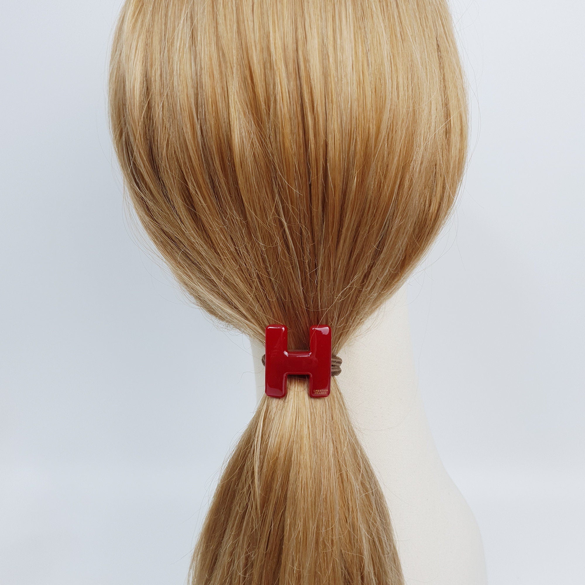 Leopard Marble H Shape Hair Tie / Vivid Color Tortoise Shell Ponytail Holder / Hair Accessory for Woman / French Hair Pin