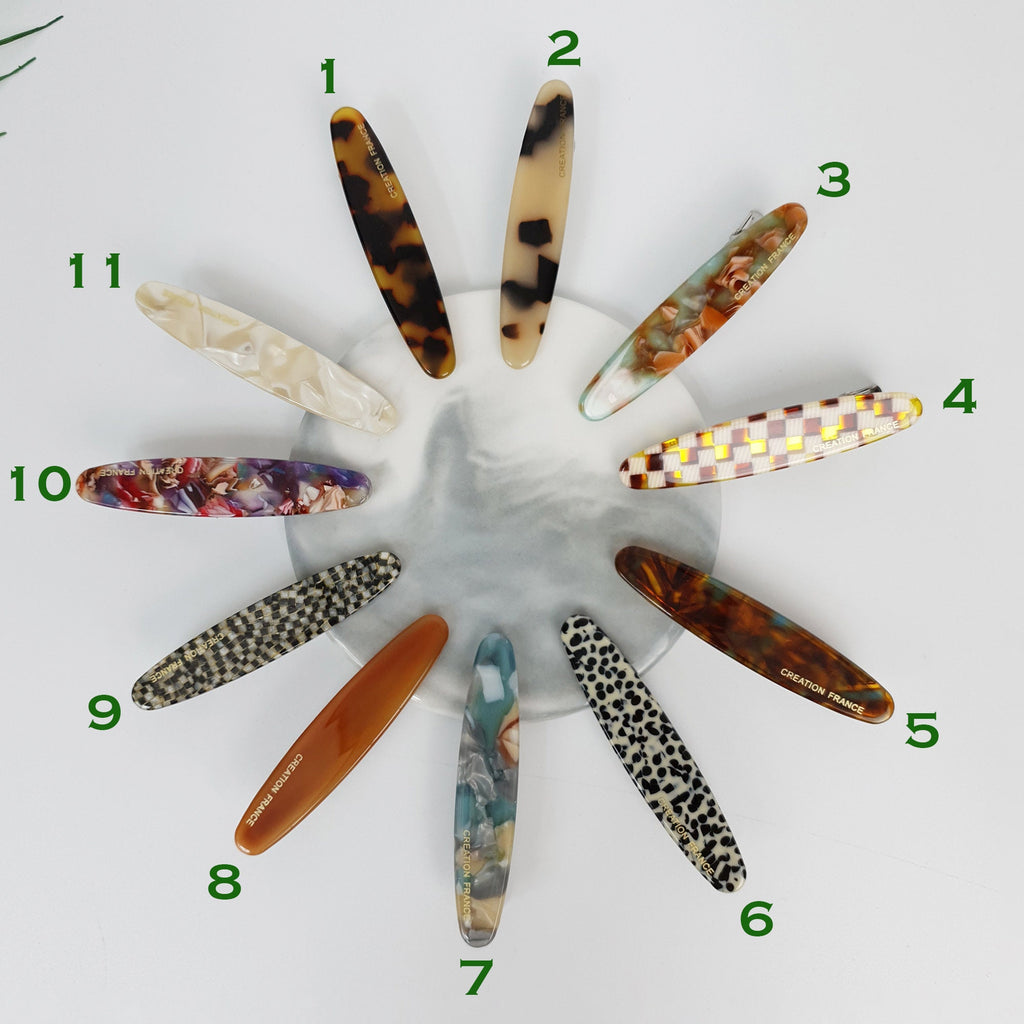 Tortoise Shell Leopard Simple Round Mini Hair Clip (2.6 Inch) / Cute French Hair Pin / Hair Accessory for Woman