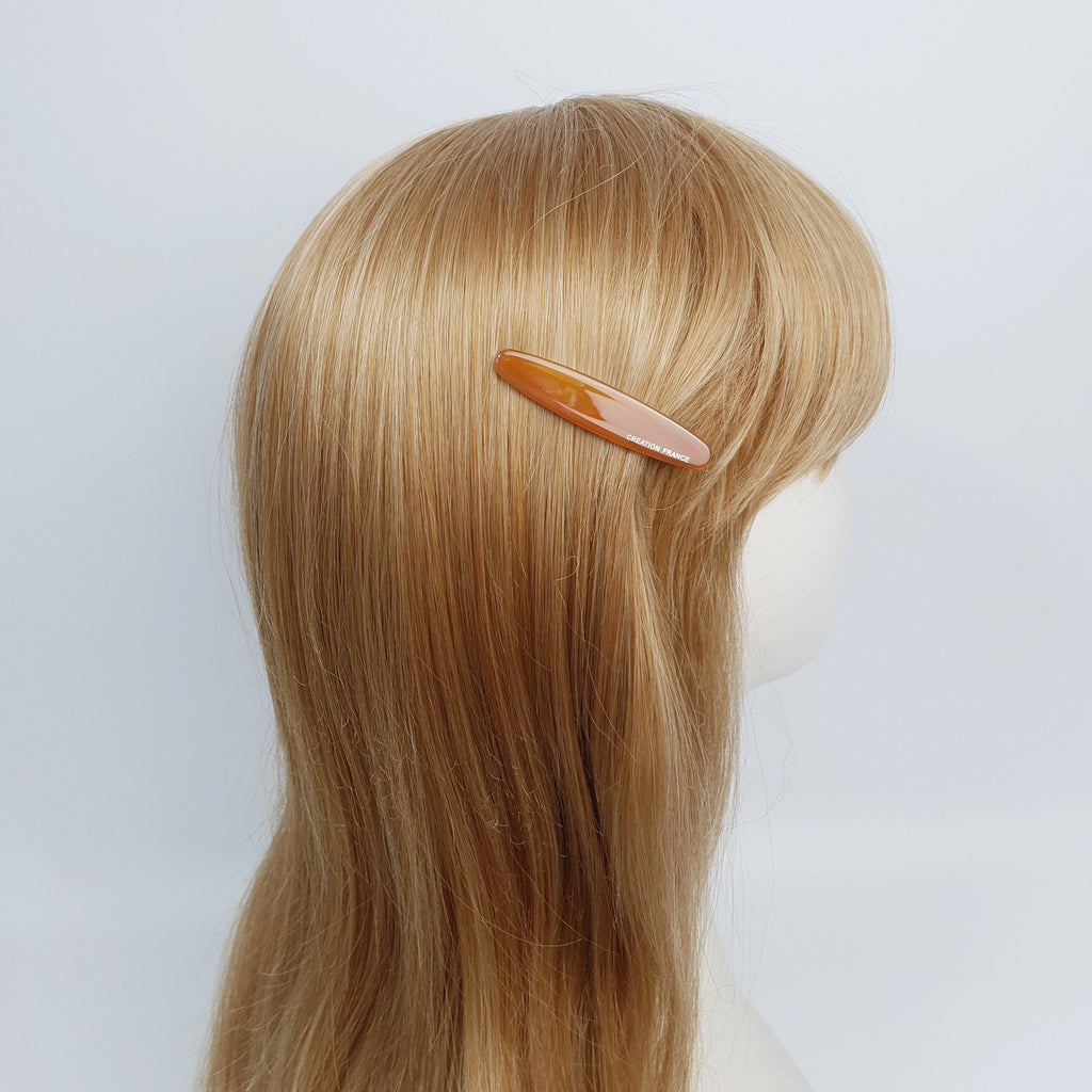 Tortoise Shell Leopard Simple Round Mini Hair Clip (2.6 Inch) / Cute French Hair Pin / Hair Accessory for Woman