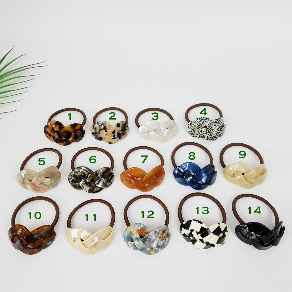 Leopard Triple Twist Curve Hair Tie / Fashionably Ponytail Holder / Hair Accessory for Woman / French Hair Pin / Hair Scrunchy