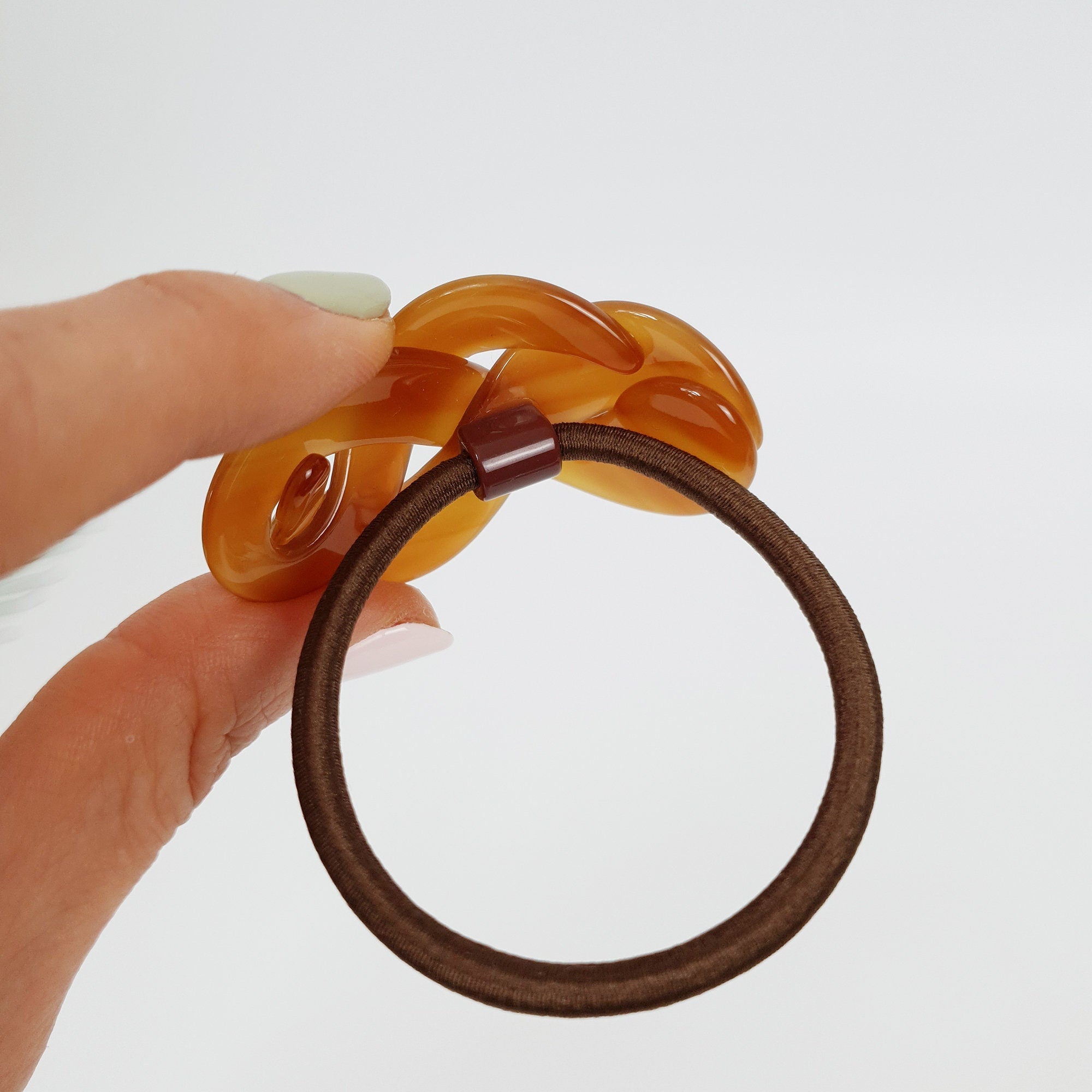 Leopard Triple Twist Curve Hair Tie / Fashionably Ponytail Holder / Hair Accessory for Woman / French Hair Pin / Hair Scrunchy