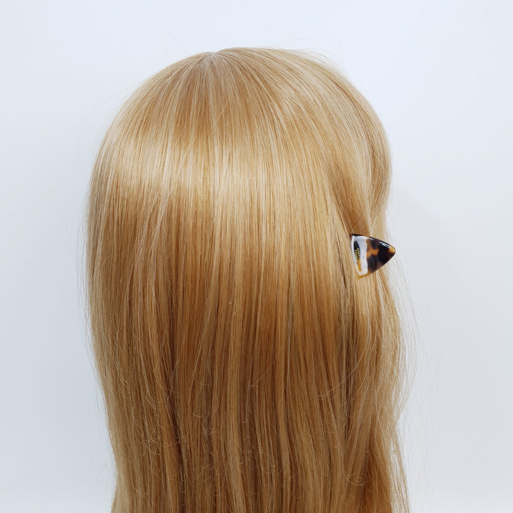 Triangle Mini Hair Clip Claw / Tortoise Shell Small French Hair Pin / Hair Barrette for Woman