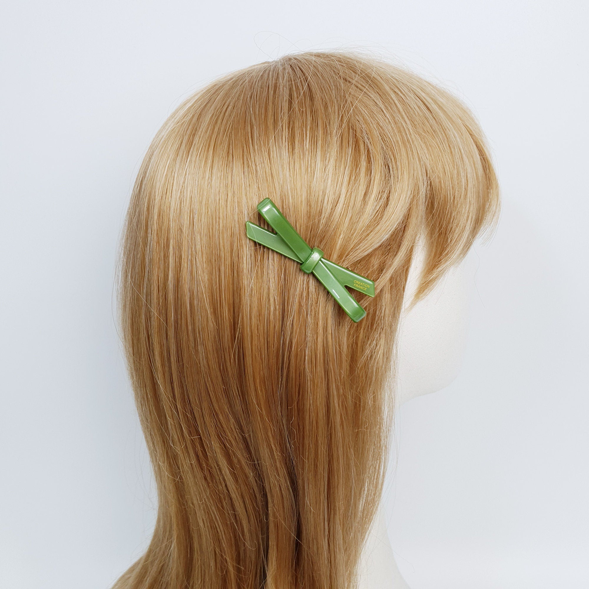 Pure Color Simple Ribbon Hair Claw Clip (2.8 Inch) / Cute French Hair Pin / Alligator Hair Clip for Woman