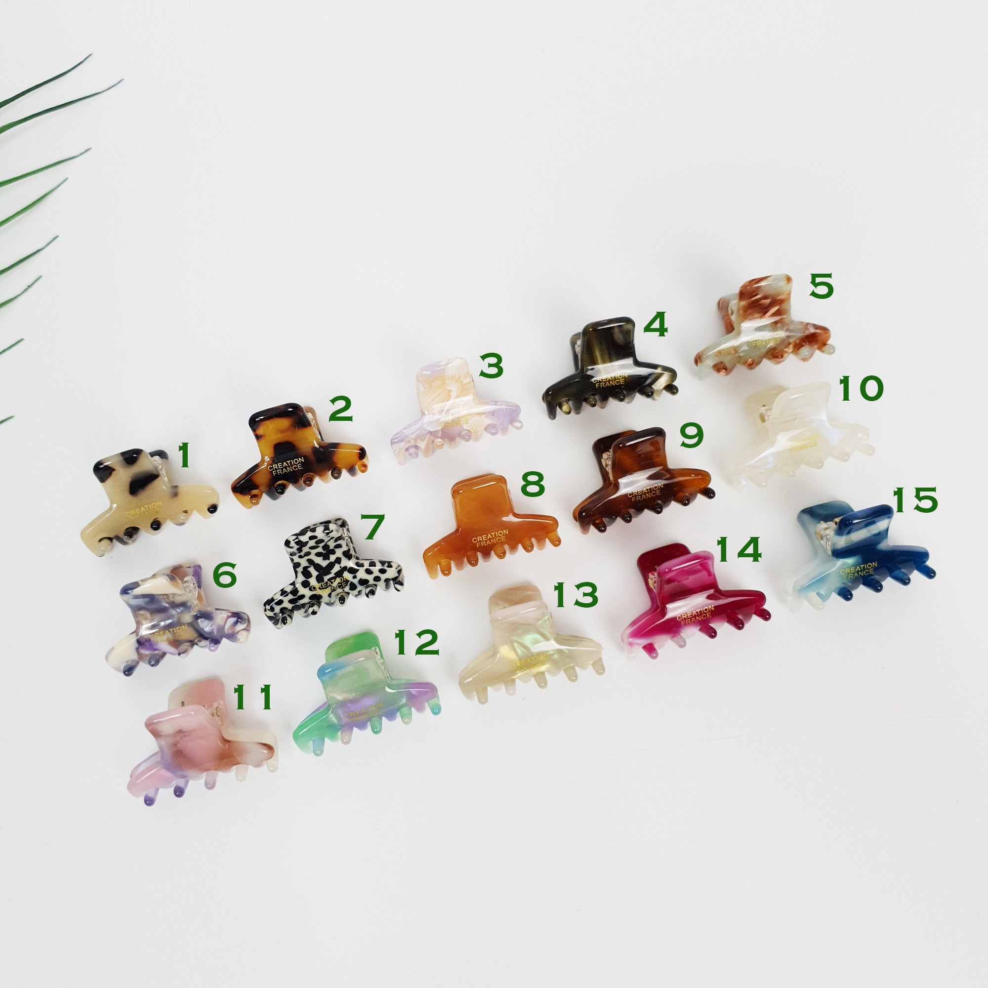 Fancy Cap Mini Hair Clip Claw (1.2 Inch) / Tortoise Shell Small French Hair Pin / Hair Barrette for Woman