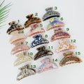 Tortoise Shell Half Moon Shape Hair Claw Clip with Cubic / Luxurious Cellulose French Hair Pin / Hair Barrette for Woman