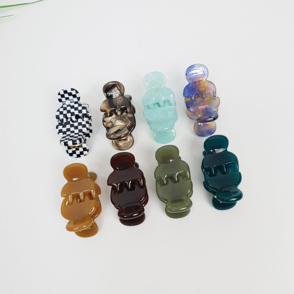 Pure Color Mini Hair Clips (2 pieces 1 set) / Tortoise Shell French Hair Pin / Hair Accessory for Woman / French Barrette for Girls