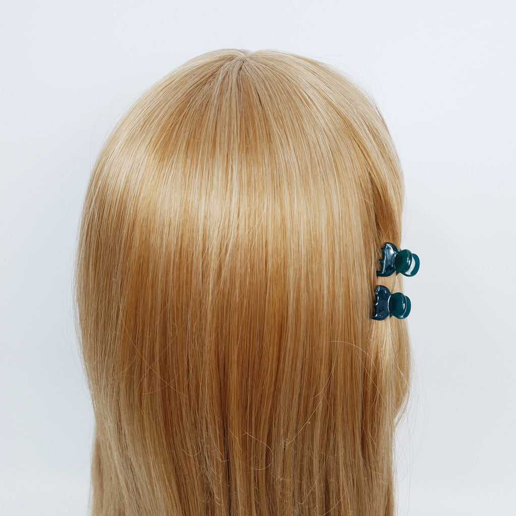 Pure Color Mini Hair Clips (2 pieces 1 set) / Tortoise Shell French Hair Pin / Hair Accessory for Woman / French Barrette for Girls