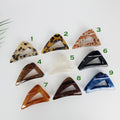 Leopard Triangle Fashion Hair Claw Clip (3.0 Inch) / Tortoise Shell French Hair Pin / Hair Accessory for Woman