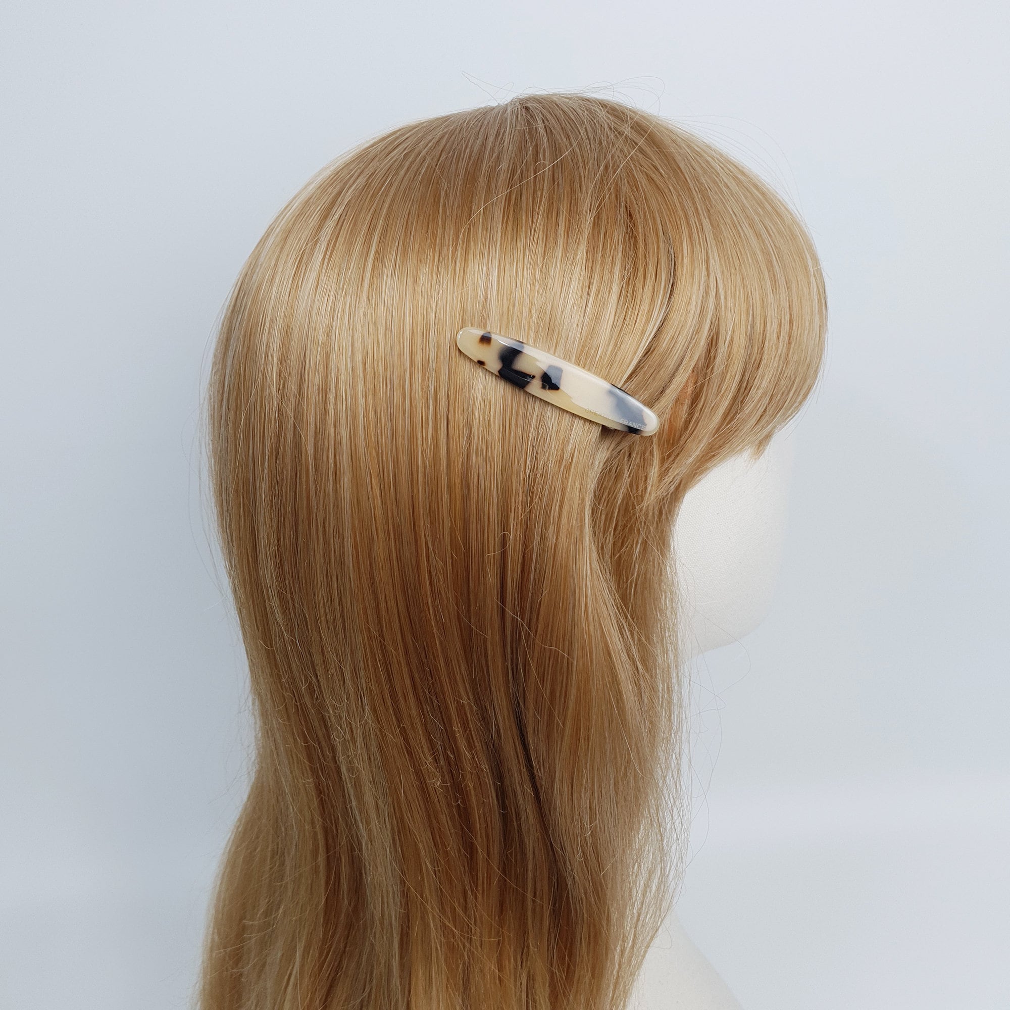 Tortoise Shell Leopard Simple Round Mini Hair Clip (2.6 Inch) / Cute French Hair Pin / Hair Accessory for Woman