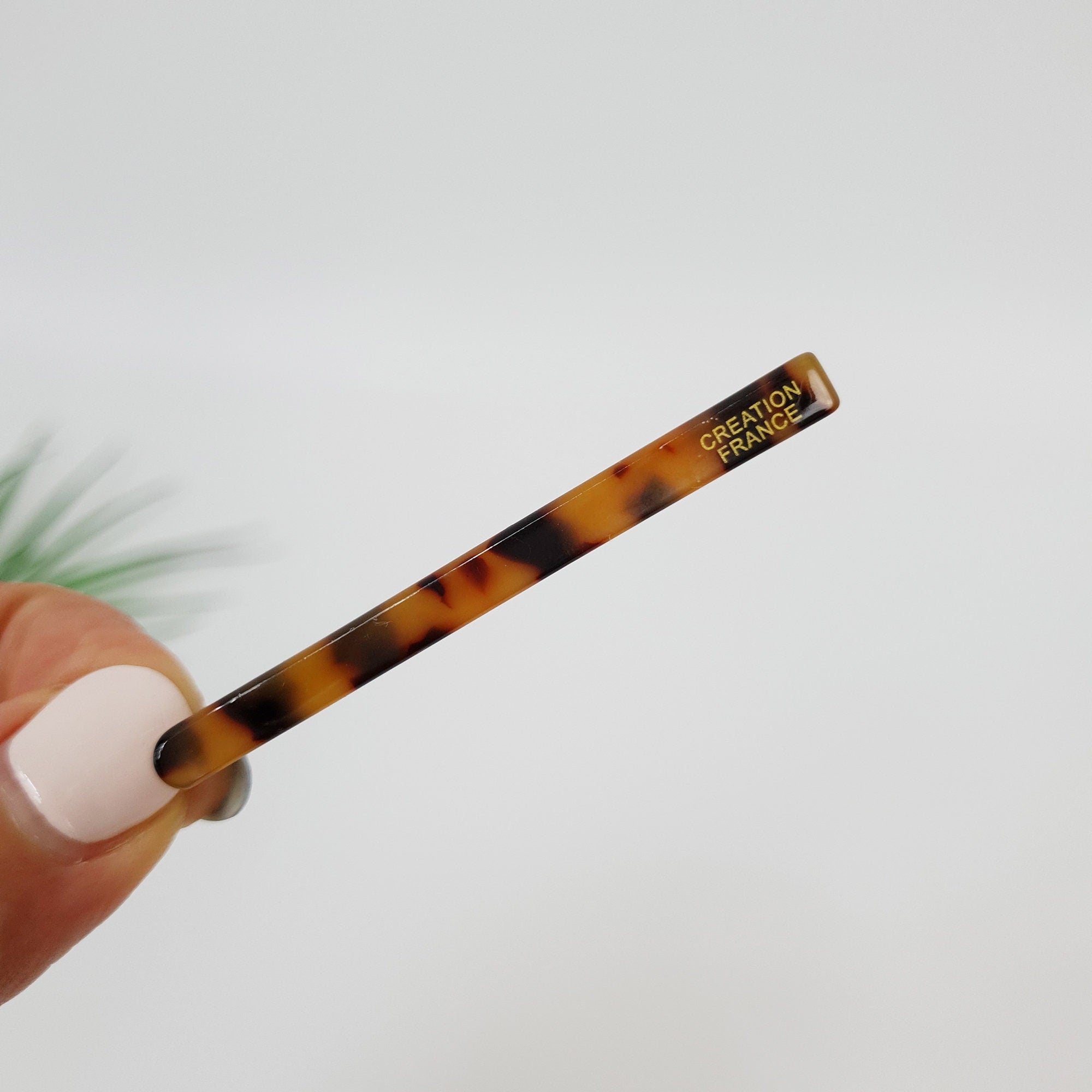 Leopard Straight Line Bobby Pin (2.4 Inch) / Simple French Hair Pin / Hair Accessory for Woman / Snap Clip for Thin Hair