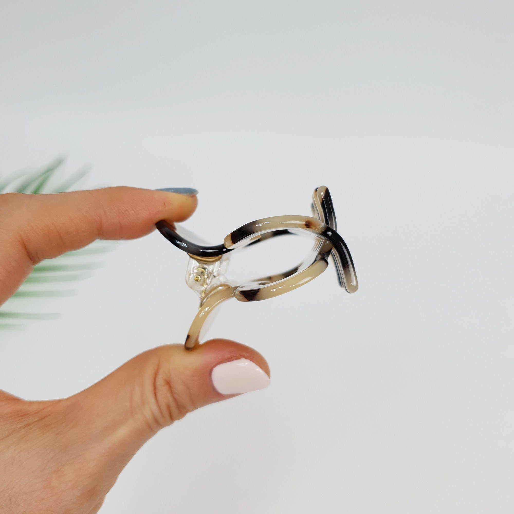 Leopard Heart Shape Small Hair Claw Clip (2.6 Inch) / Tortoise Shell French Hair Pin / Hair Barrette for Woman