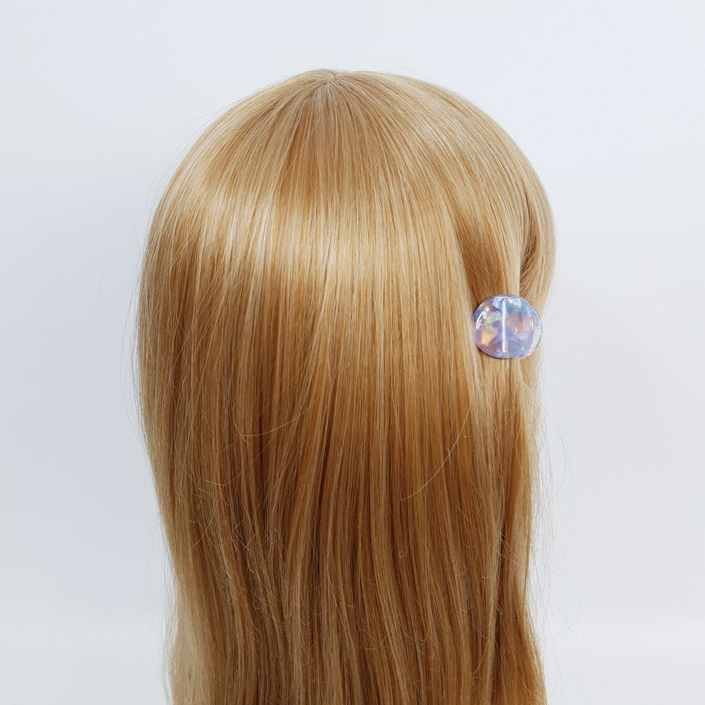 Modern Circle Mini Hair Clip Claw / Tortoise Shell Small French Pin / Hair Barrette for Woman