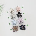 Pastel Color Flower Mini Hair Clips / Cute Small French Hair Pin / Hair Barrette for Woman / Floral Hair Clip for Girls