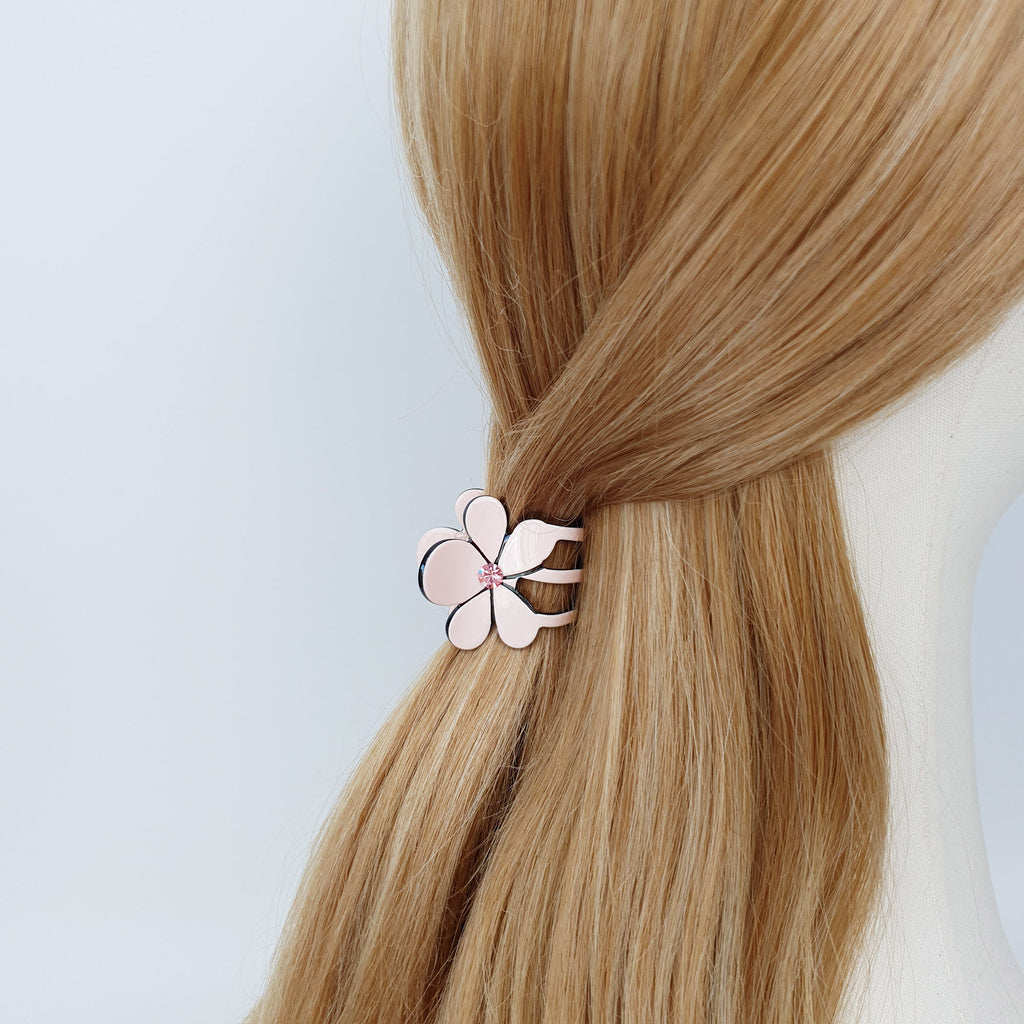 Pastel Color Flower Mini Hair Clips / Cute Small French Hair Pin / Hair Barrette for Woman / Floral Hair Clip for Girls