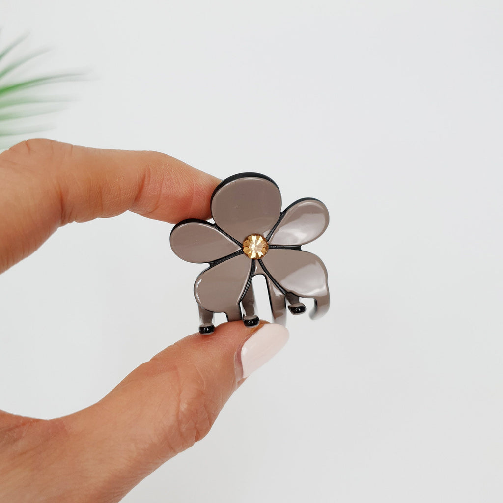 Pastel Color Flower Mini Hair Clips / Cute Small French Hair Pin / Hair Barrette for Woman / Floral Hair Clip for Girls