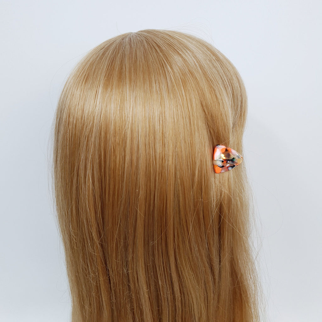 Triangle Mini Hair Clip Claw / Tortoise Shell Small French Hair Pin / Hair Barrette for Woman