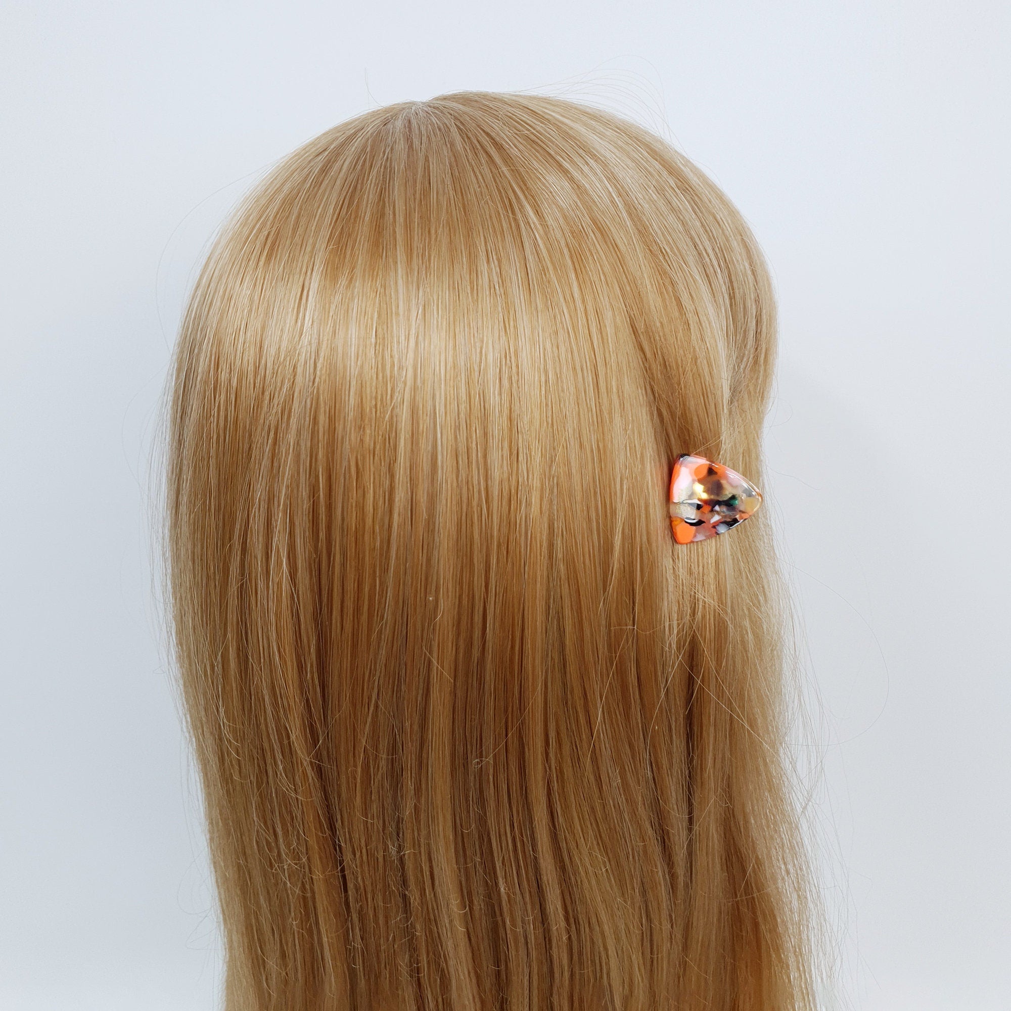 Triangle Mini Hair Clip Claw / Tortoise Shell Small French Hair Pin / Hair Barrette for Woman