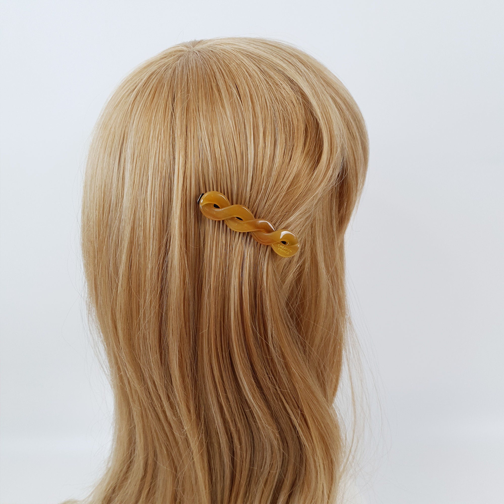 Marble Twist Mini Hair Clip (2.6 Inch) / Cute Cellulose French Hair Pin / Hair Accessory for Woman