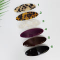 Leopard Oval Flat Hair Barrette (3.5 Inch) / Tortoise Shell French Hair Pin / Hair Accessory for Woman / Automatic Hair Clip