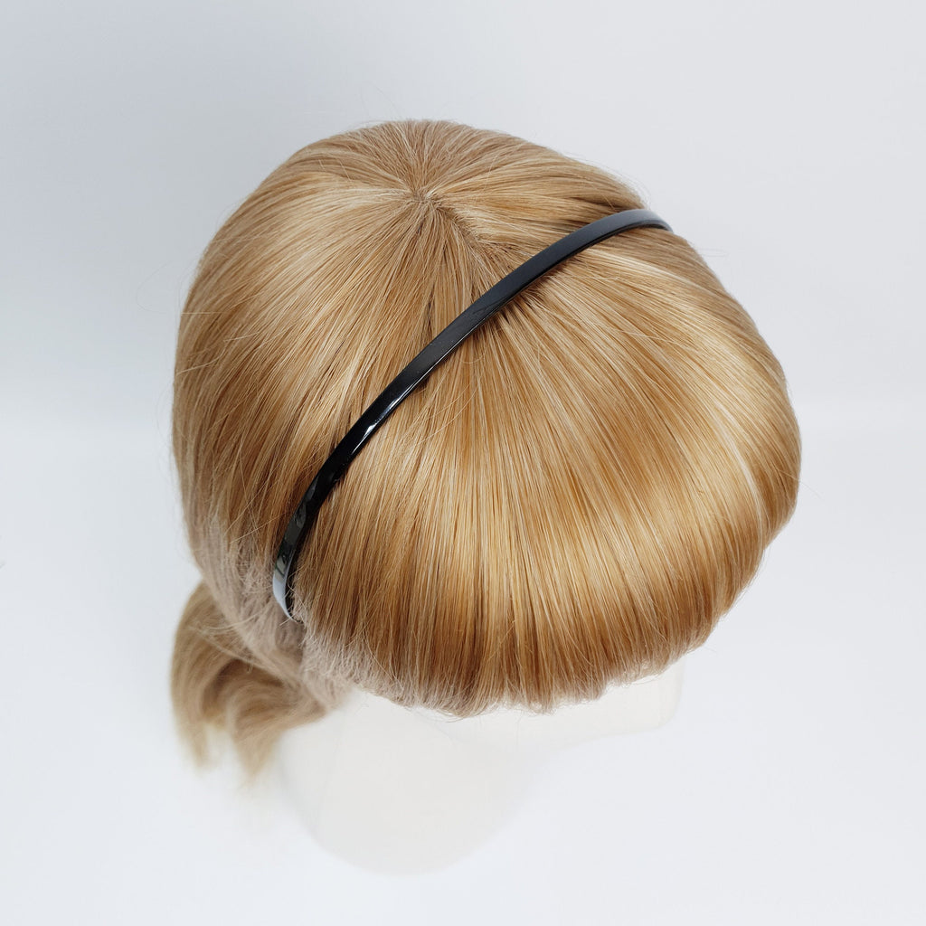 All Black Simple Basic Headband / Elegant Turban Bandanna / Hair Accessory for Woman / Black Wide Headband