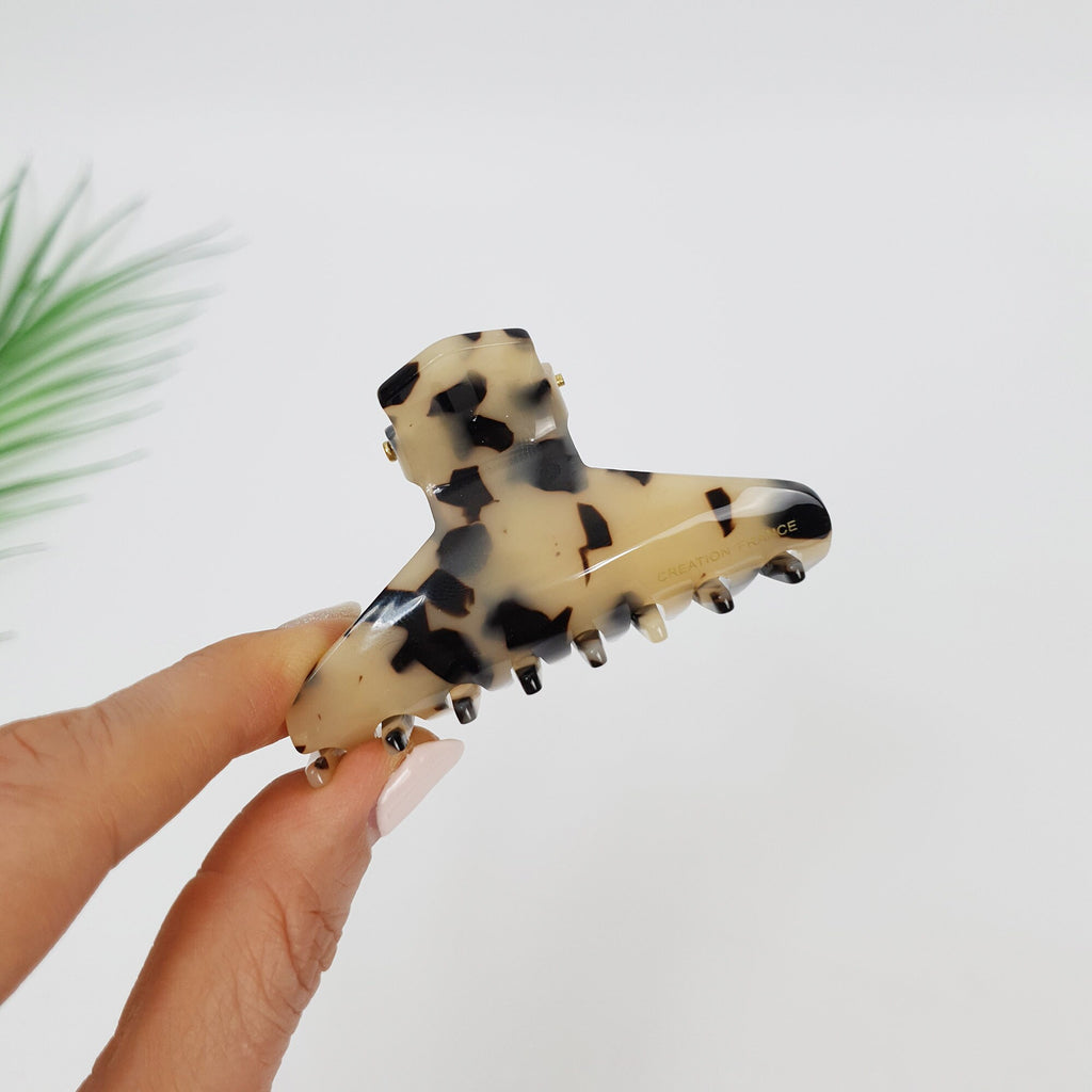 Leopard Triangle Hair Claw Clip (2.8 Inch) / Tortoise Shell French Hair Pin / Hair Accessory for Woman