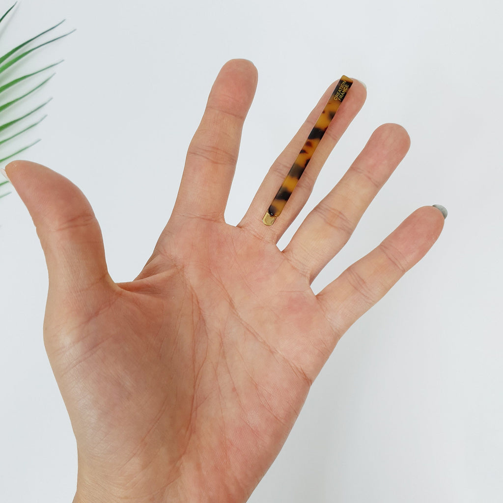 Leopard Straight Line Bobby Pin (2.4 Inch) / Simple French Hair Pin / Hair Accessory for Woman / Snap Clip for Thin Hair