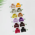 Pure Color Simple Square Mini Hair Claw Clip / Simple Small French Pin / Hair Barrette for Woman