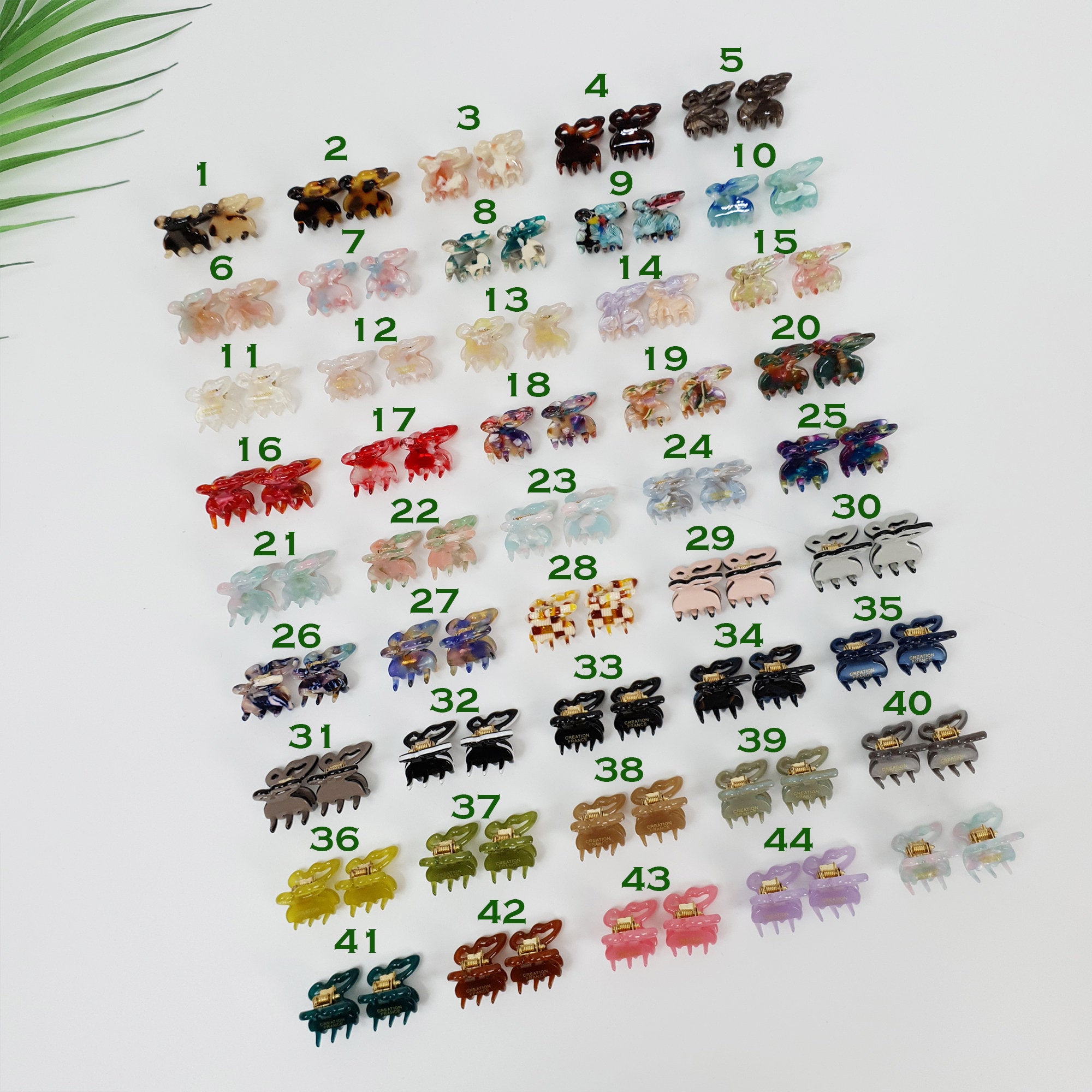 Mini Butterfly Hair Clips 2 Pieces in 1 Set / Tortoise Shell French Hair Pin / Hair Accessory for Woman
