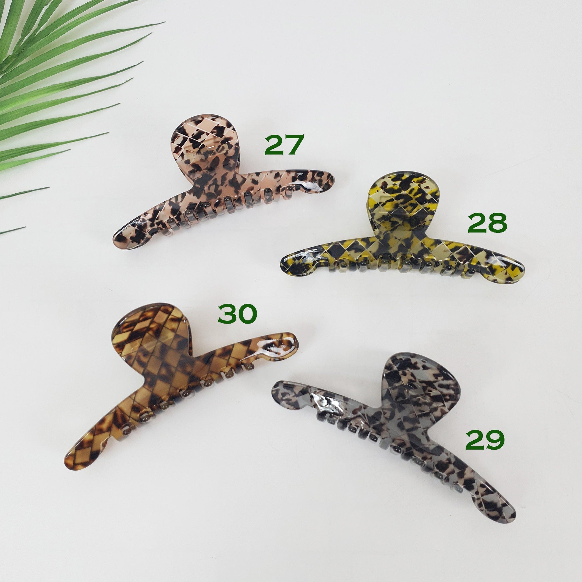 Leopard Marble Elle Large Hair Claw Clip / Luxurious Grand French Hair Pin / Hair Barrette for Woman