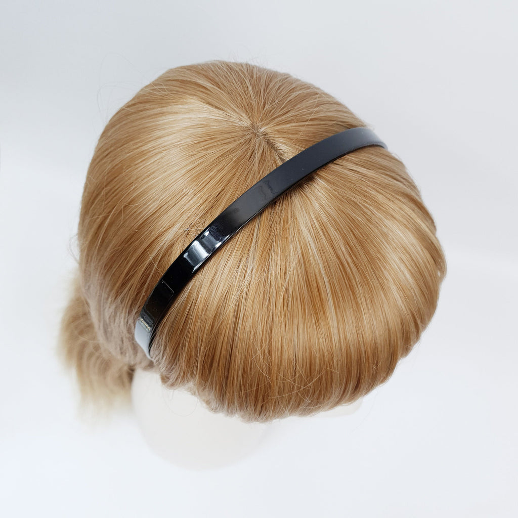 All Black Simple Basic Headband / Elegant Turban Bandanna / Hair Accessory for Woman / Black Wide Headband