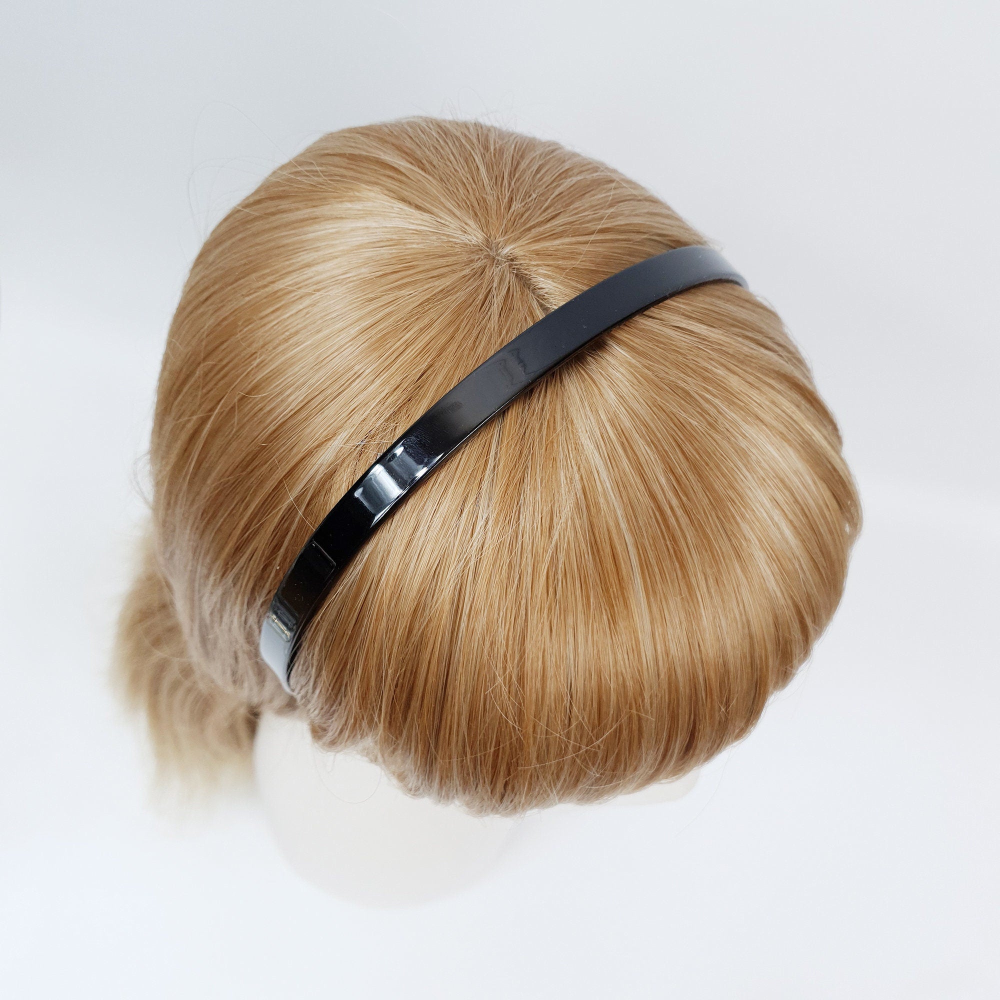 All Black Simple Basic Headband / Elegant Turban Bandanna / Hair Accessory for Woman / Black Wide Headband