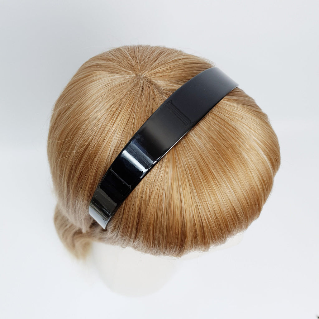 All Black Simple Basic Headband / Elegant Turban Bandanna / Hair Accessory for Woman / Black Wide Headband