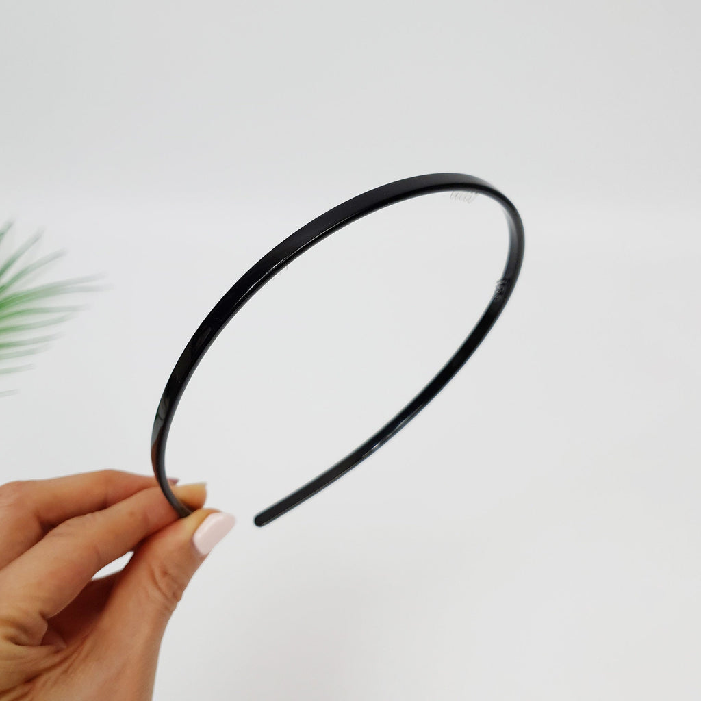 All Black Simple Basic Headband / Elegant Turban Bandanna / Hair Accessory for Woman / Black Wide Headband