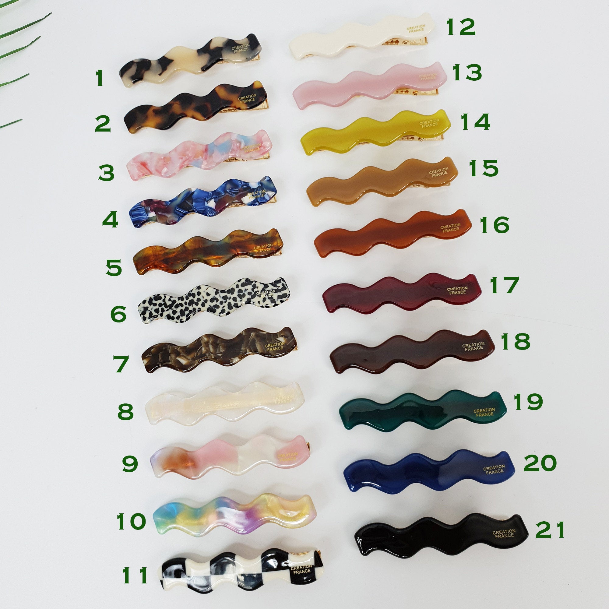 Leopard Marble Wave Hair Claw Clip (2.6 Inch) / Tortoise Shell French Hair Pin / Alligator Hair Clip for Woman
