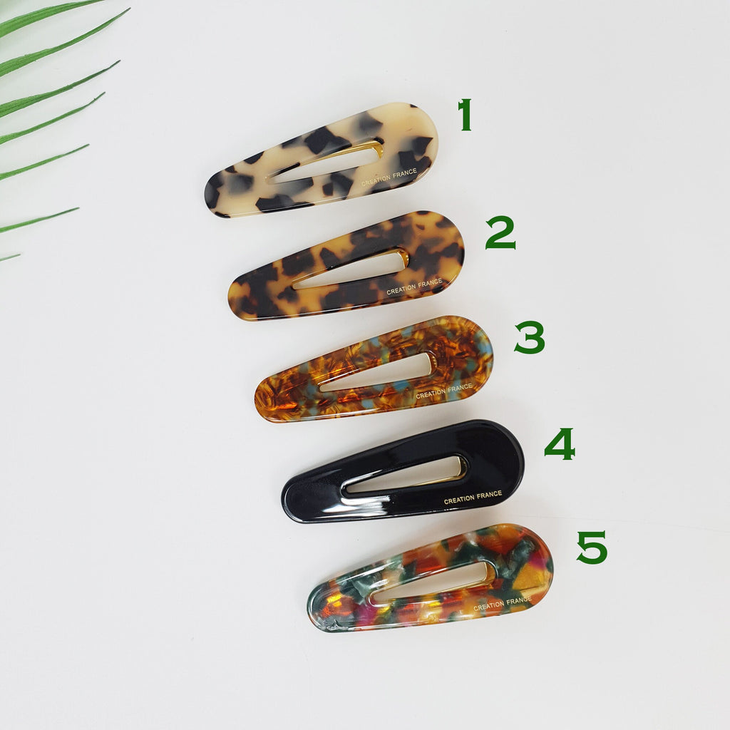 Leopard Bold Triangle Hair Claw Clip (3.1 Inch) / Tortoise Shell French Hair Pin / Alligator Hair Clip for Woman