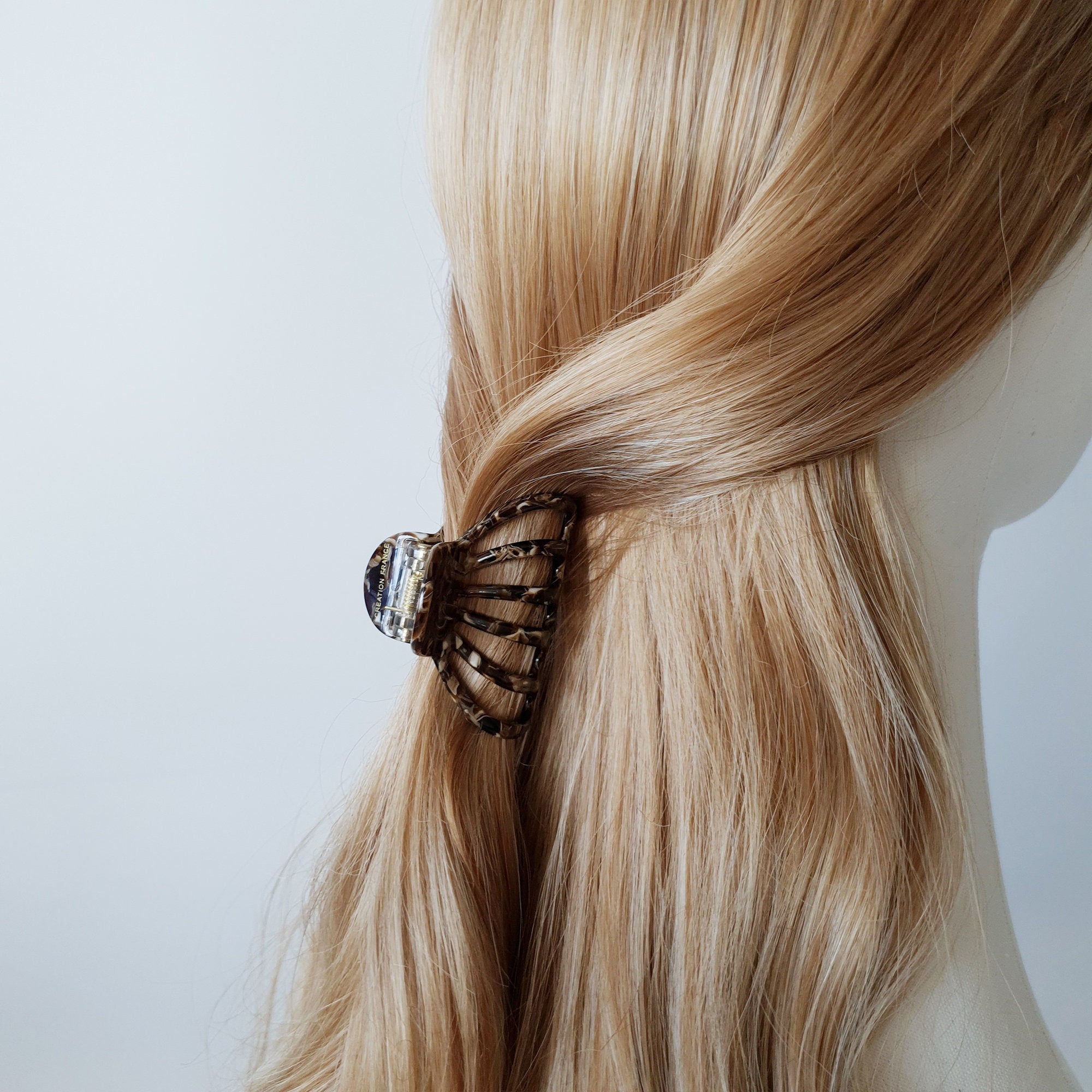 Leopard Judy Square Medium Hair Claw Clip / Tortoise Shell French Hair Pin / Hair Accessory for Woman