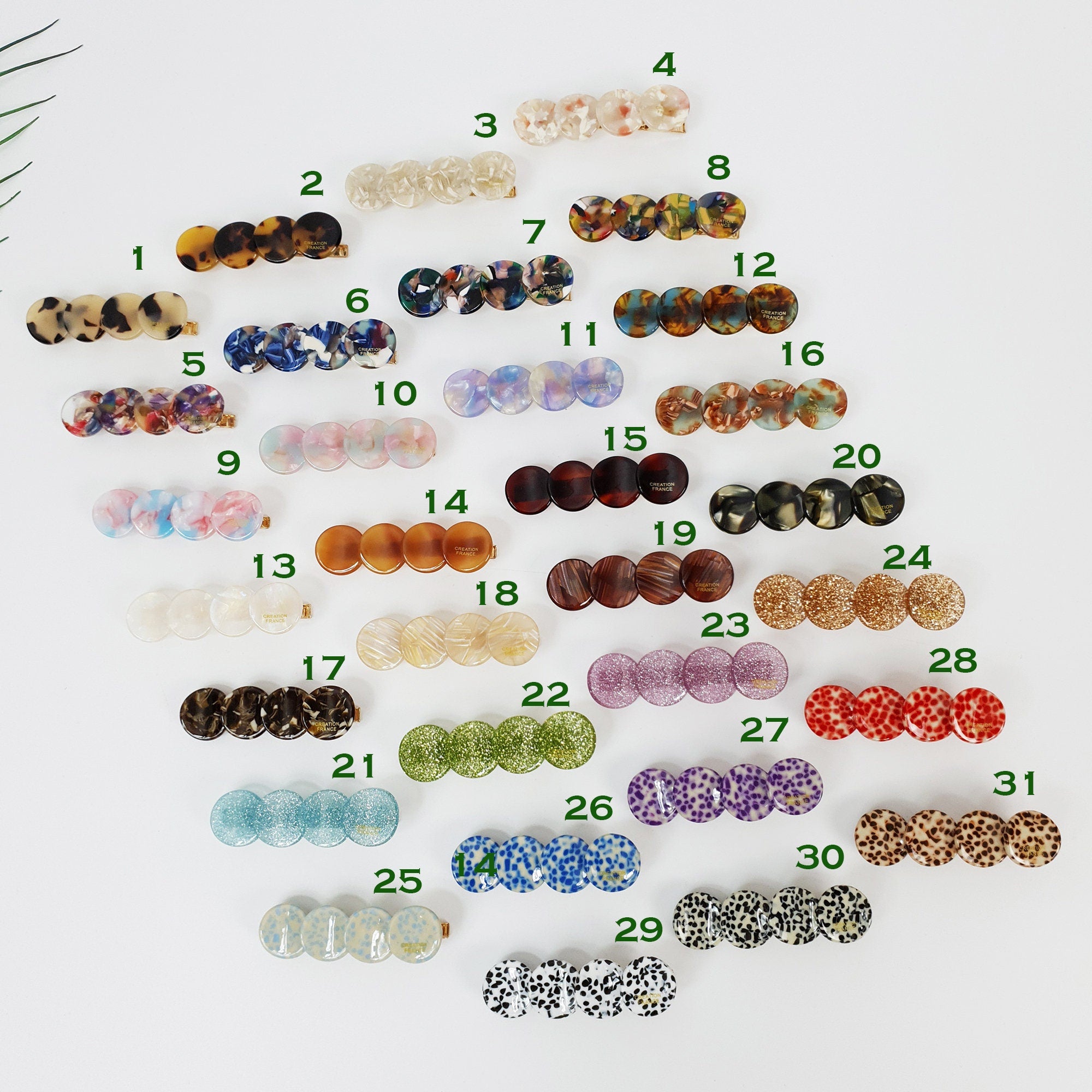 Tortoise Shell Floral Leaf Mini Hair Clip (2.6 Inch) / Leopard Small French Hair Pin / Hair Barrette for Woman