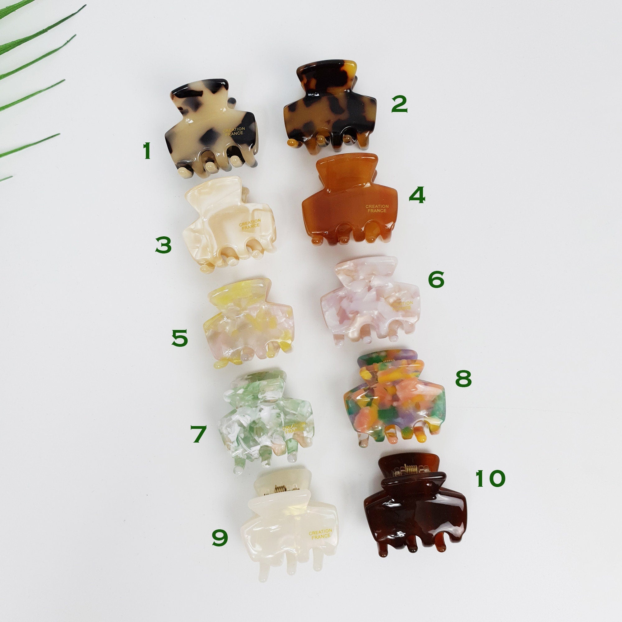 Cellulose Charming Mini Hair Clips (1.4 Inch) / Tortoise Shell Small Hair Pin / Hair Accessory for Woman