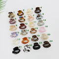 Round Small Hair Clips / Tortoise Shell French Hair Pin / Hair Barrette for Woman / Cellulose Acetate Tiny Clip
