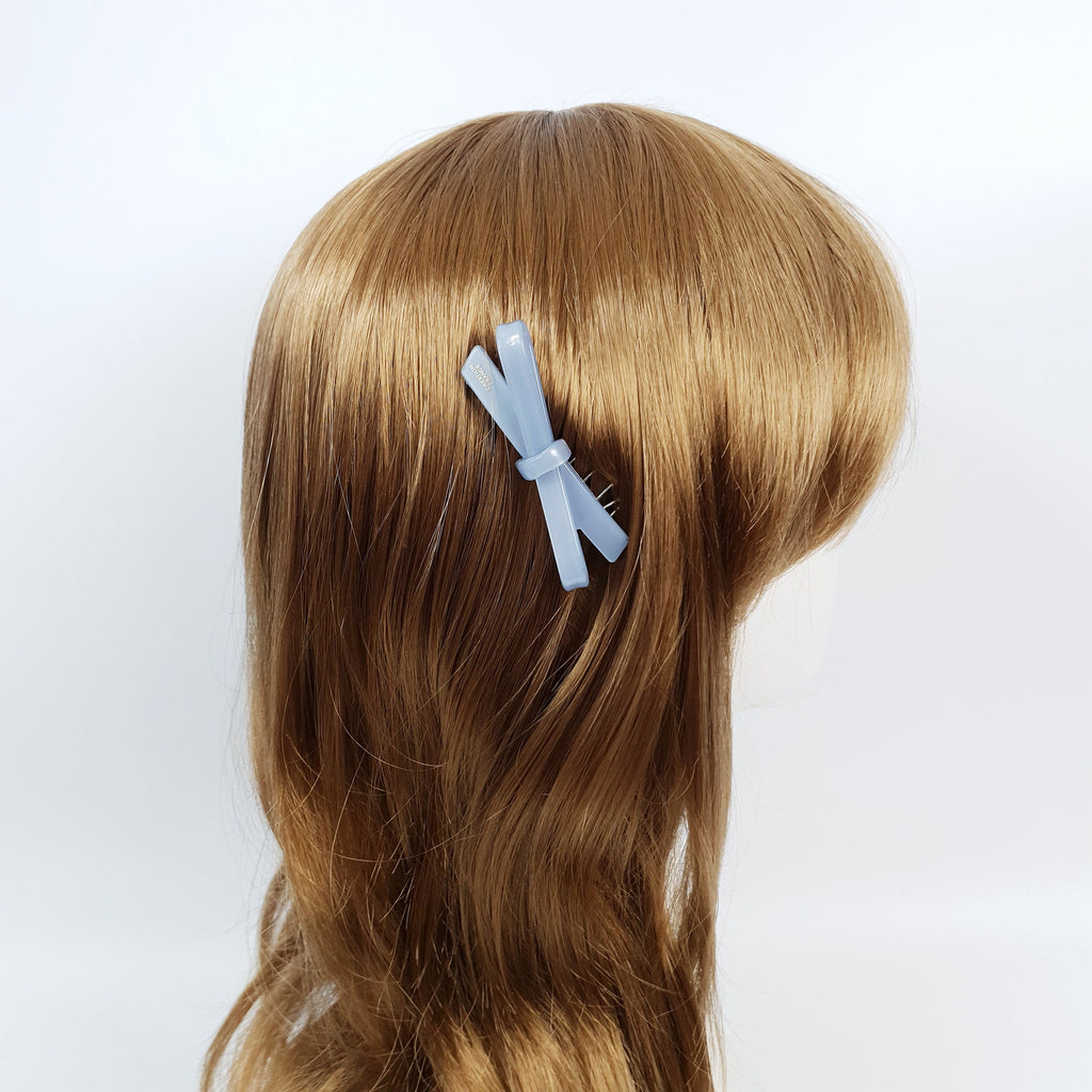 Pure Color Simple Ribbon Non-slip Hair Comb Pin (2.8 Inch) / Cute French Hair Pin / Hair Fork for Woman