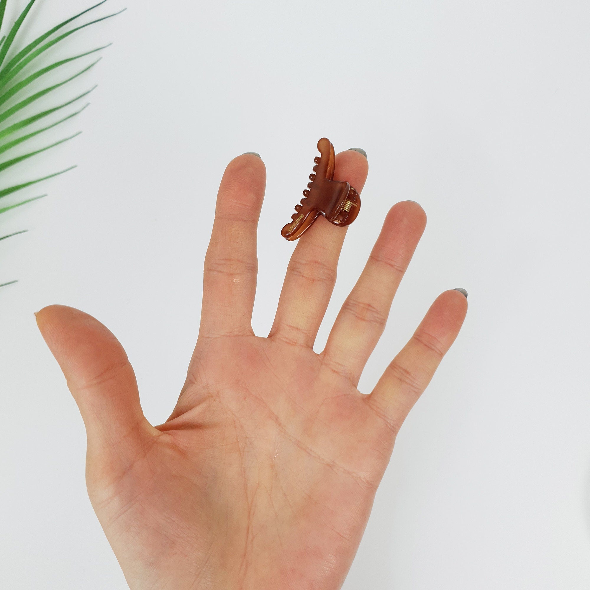 Pure Color Extra Mini Hair Clips (1.6 Inch) / Cute Small Hair Claw Clip / Hair Barrette for Woman / Octopus Hair Clip